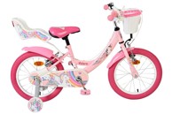 VOLARE Dječji bicikl Unicorn 16", rozi, dvije ručne kočnice